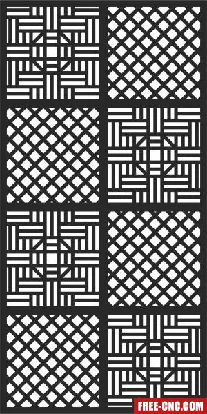 Wall screen pattern decorative door - Free dxf for laser cutting and plasma