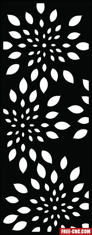 Pattern panel wall screen floral decorative - free dxf download