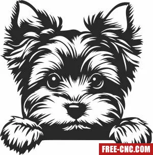 Yorkshire dog clipart - Free dxf files ready to cut