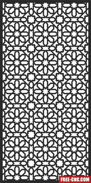 Decorative pattern wall screens panel for doors - free dxf download
