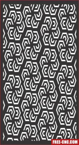 Decorative pattern wall screen panel - free dxf download