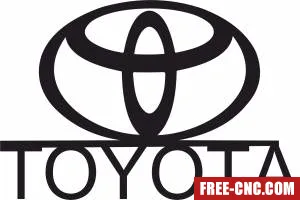 Toyota wall logo sign - Free dxf files ready to cut