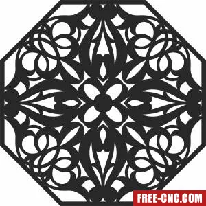 Pattern mandala wall arts - Free dxf for laser cutting and plasma