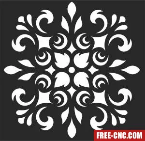 Flower wall pattern - Free dxf files ready to cut