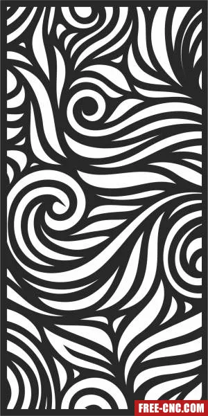 Door pattern wall decorative - Free dxf files ready to cut