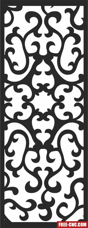 Decorative screen door pattern - Free dxf for laser cutting and plasma