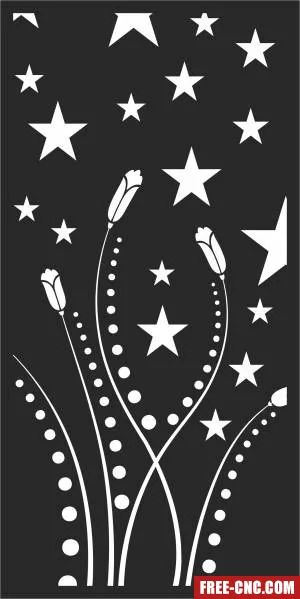 Pattern decorative door pattern - Free dxf for laser cutting and plasma