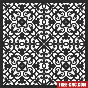 Wall door screen - Free dxf files ready to cut