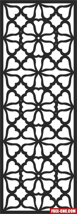 Decorative door decorative screen wall screen decorative - Free dxf for laser cutting and plasma