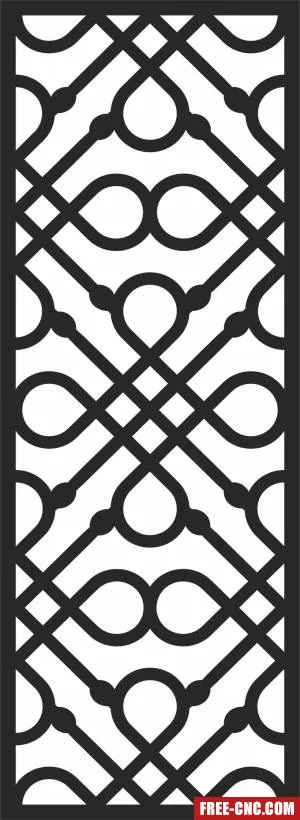 Decorative pattern door wall screen - Download free dxf for cnc plasma cutting