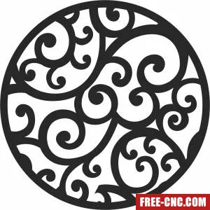 Pattern decorative pattern door - Free dxf files ready to cut