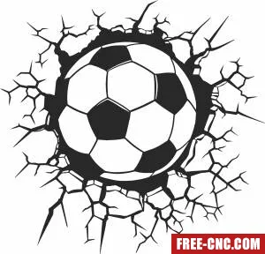 Soccer ball smash the wall - Free dxf download