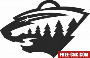 Minnesota wild ice hockey nhl team logo - Free dxf download