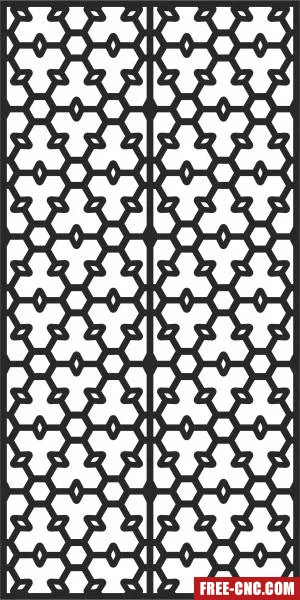 Screen pattern door - Free dxf files ready to cut