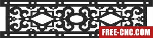 Decorative screen door screen - Free dxf for laser cutting and plasma