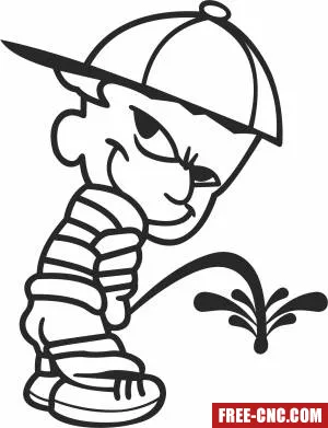 Pissing kids cartoons - Free dxf for laser cutting and plasma Pissing kids cartoons - Free dxf for laser cutting and plasma