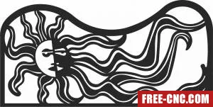 Sun waves gate wall decors - Download free dxf for cnc plasma cutting