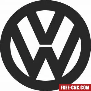 Volkswagen clipart - Free dxf for laser cutting and plasma