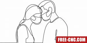 Couple wall decor - Free dxf files ready to cut