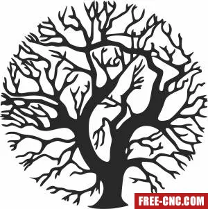 Tree of life wall clipart - Free dxf for laser cutting and plasma