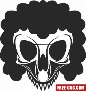 Skull clown cliparts - Download free dxf for cnc plasma cutting