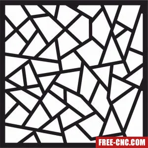 Decorative panel screen pattern partition - Free dxf for laser cutting and plasma