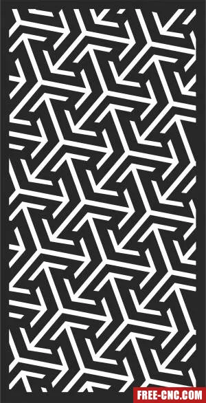 Door pattern screen decorative screen - Free dxf for laser cutting and plasma