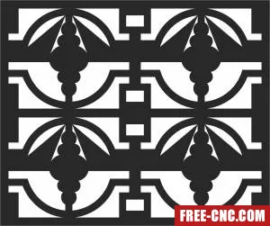 Screen pattern decorative - Free dxf files ready to cut