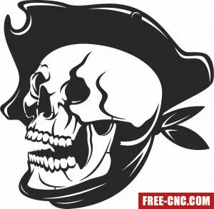 Pirate skull cliparts - Download free dxf for cnc plasma cutting