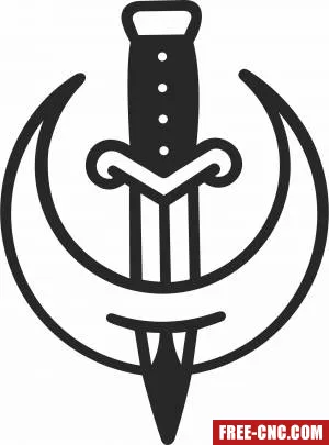 Knife wall art decor - Free dxf files ready to cut