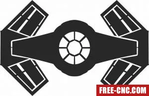 Spaceship star figure - Free dxf for laser cutting and plasma