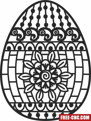 Decorative easter egg - Download free dxf for cnc plasma cutting