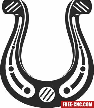 Horseshoe wall sign - Free dxf for laser cutting and plasma