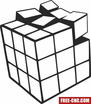 Rubiks cube clipart - Download free dxf for cnc plasma cutting