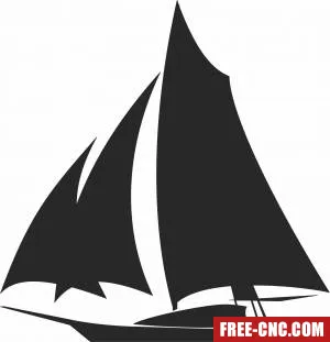 Sailing boat cliparts - Download free dxf for cnc plasma cutting