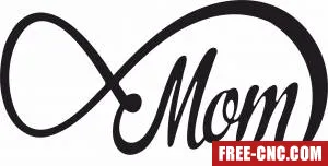 Mom infinity symbol sign - Free dxf download