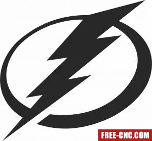 Tampa bay lightning ice hockey nhl team logo - Free dxf for laser cutting and plasma