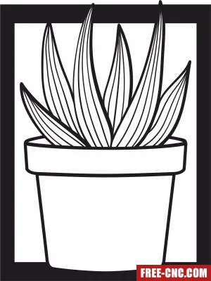 Potted plants snake home decor - Free dxf for laser cutting and plasma