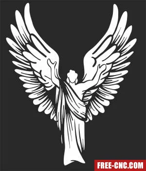 Angel man with big wings - Download free dxf for cnc plasma cutting