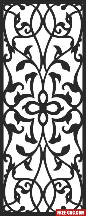 Decorative pattern door screen - Download free dxf for cnc plasma cutting