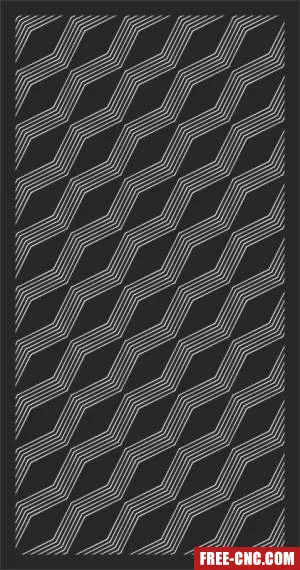 Geometric pattern decorative wall screen - free dxf download