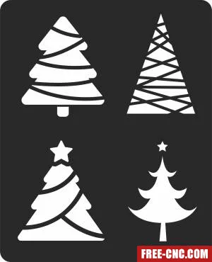 Christmas trees - Free dxf for laser cutting and plasma