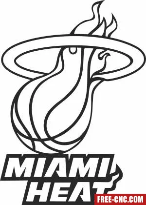 Nba miami heat logo - Download free dxf for cnc plasma cutting