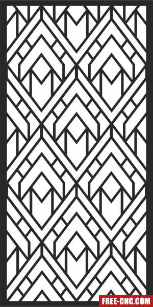 Screen door wall decorative wall - Free dxf download
