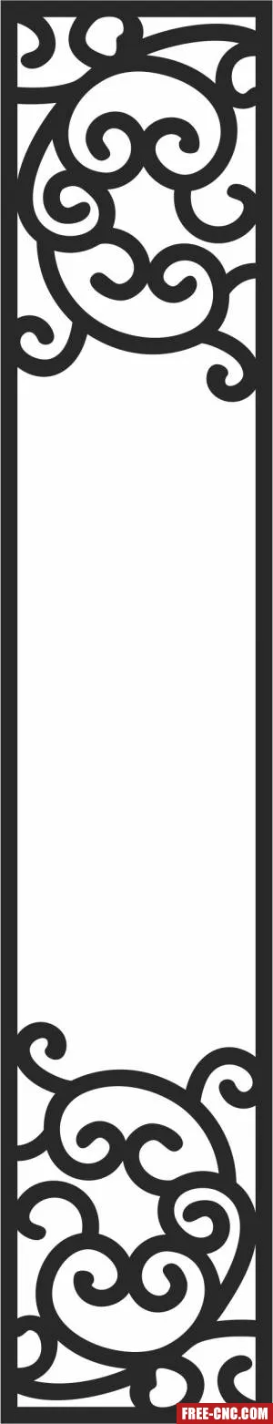 Door decorative wall pattern - Free dxf download Door decorative wall pattern - Free dxf download
