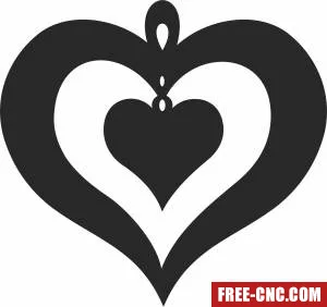 Heart love ornaments - Free dxf for laser cutting and plasma