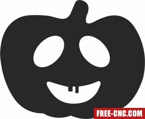 Halloween pampking silhouette - Free dxf for laser cutting and plasma