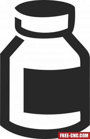 Medicine bottle medical symbol cliparts - Download free dxf for cnc plasma cutting