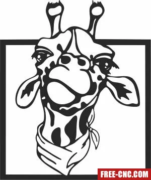 Giraffe wall art - Free dxf files ready to cut