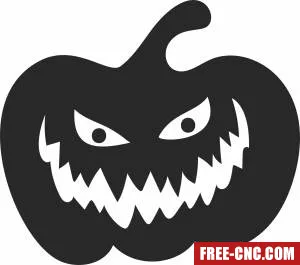 Scary pumpkin halloween art - Download free dxf for cnc plasma cutting